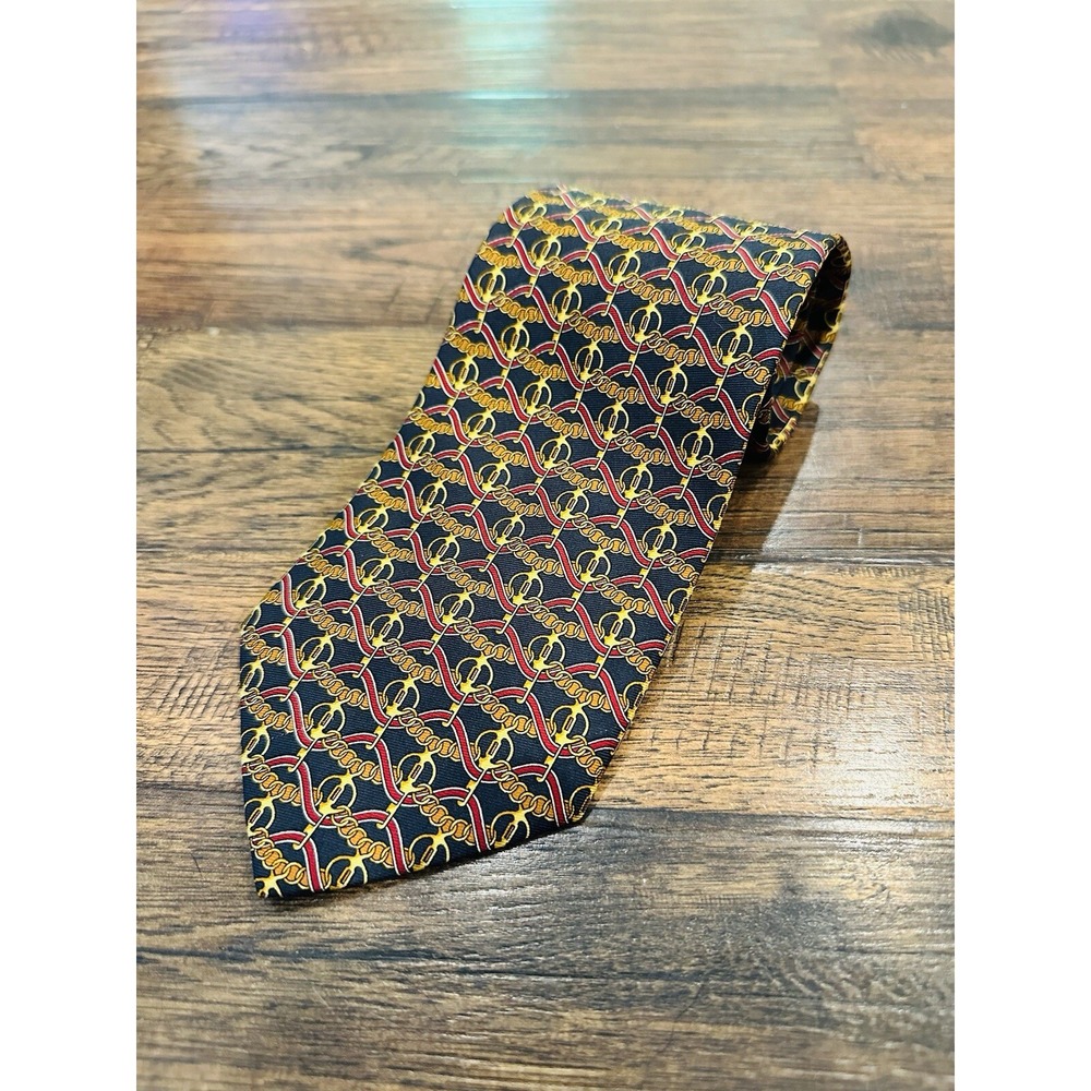 🇺🇸 Brooks Brothers Makers Silk Tie Made In USA 56x3.75 Geometric.